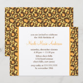 Sassy Leopard Print Verjaardag Kaart (Voorkant / Achterkant)