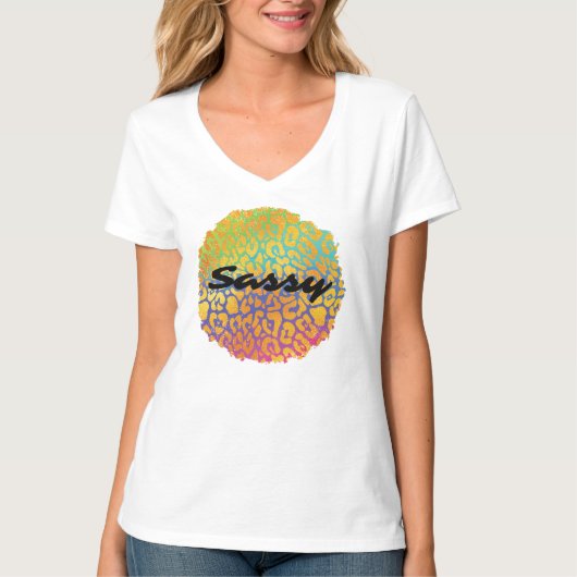 Sassy Leopard Spot T-shirt (Voorkant)