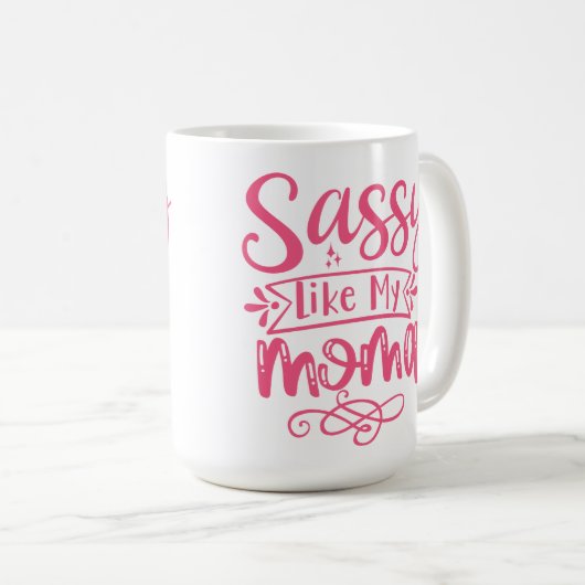 Sassy Like My Mama Personalized Koffiemok (Voorkant rechts)