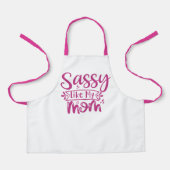 Sassy Like My Mom All-Over Print Apron Schort (Voorkant)