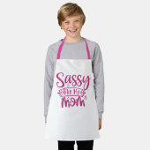 Sassy Like My Mom All-Over Print Apron Schort (Gedragen)
