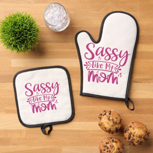 Sassy Like My Mom  Ovenwant & Pannenlap Set (Top down)