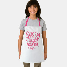 Sassy Like My Moma Gepersonaliseerd Kinder Schort