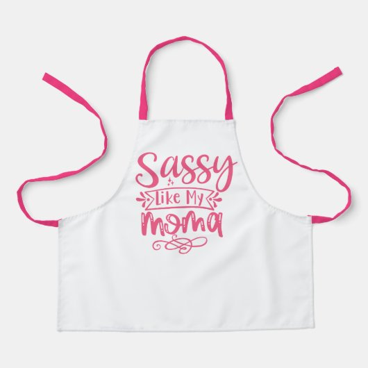 Sassy Like My Moma Personalized Kids Apron Schort (Voorkant)