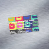 Sassy Lips Tri Colors Visitekaartje Magneet (Voorbeeld)