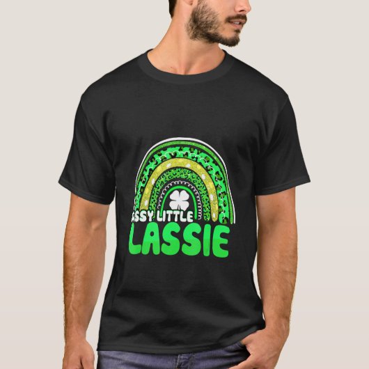 Sassy Little Lassie Boho Leopard Rainbow St Patric T-shirt (Voorkant)