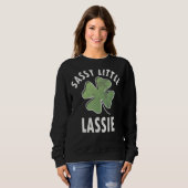 Sassy Little Lassie Saint Patricks Day Trui (Voorkant volledig)