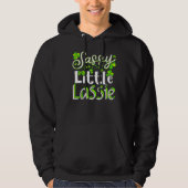Sassy Little Lassie St Patrick's Day voor mannen V Hoodie (Voorkant)