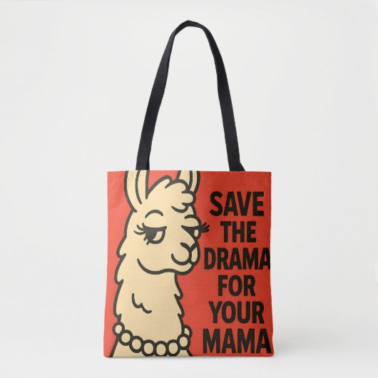 Sassy Llama Attitude – Eigenzinnig Boerderij Anima Tote Bag (Voorkant)