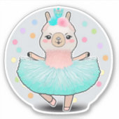 Sassy Llamarina Llama Ballerina Sticker (Voorkant)