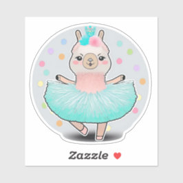Sassy Llamarina Llama Ballerina Sticker