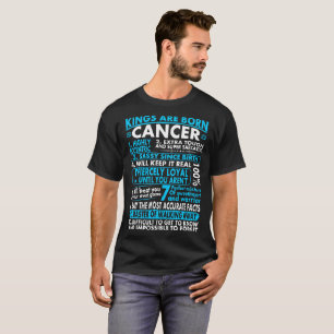 Sassy Loyal Kings are Born Cancer Zodiab Tshirt