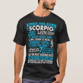 Sassy Loyal Kings are Born Scorpio Zodiab Tshirt (Voorkant)