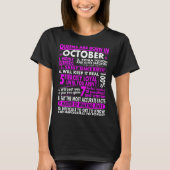 Sassy Loyal Queens wordt geboren in oktober geboor T-shirt (Voorkant)