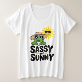 Sassy maar Sunny Frog Design - Grappig Zomer Vrouw Grote Maat T-shirt