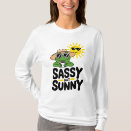 Sassy maar Sunny Frog Design - Grappig Zomer Vrouw T-shirt