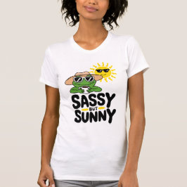 Sassy maar Sunny Frog Design - Grappig Zomer Vrouw T-shirt