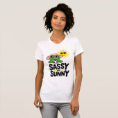Sassy maar Sunny Frog Design - Grappig Zomer Vrouw T-shirt (Voorkant volledig)