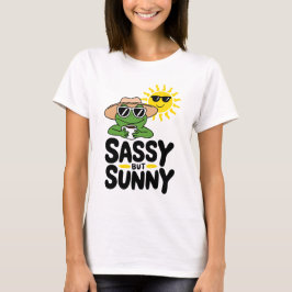 Sassy maar Sunny Frog Design - Grappig Zomer Vrouw T-shirt