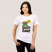 Sassy maar Sunny Frog Design - Grappig Zomer Vrouw Tri-Blend Shirt (Voorkant volledig)
