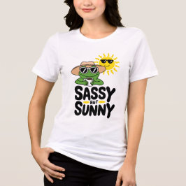 Sassy maar Sunny Frog Design - Grappig Zomer Vrouw Tri-Blend Shirt