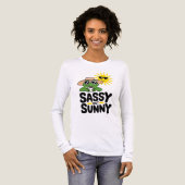 Sassy maar Sunny Frog Design - Grappig Zomer Vrouw Tri-Blend Shirt (Voorkant)
