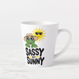 Sassy maar Sunny Frog Design - Grappige zomer Latte Mok