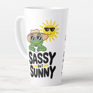 Sassy maar Sunny Frog Design - Grappige zomer Latte Mok