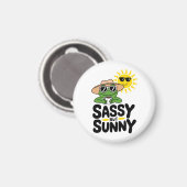 Sassy maar Sunny Frog Design - Grappige zomer Magneet (Voorkant / Achterkant)
