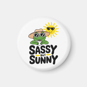 Sassy maar Sunny Frog Design - Grappige zomer Magneet