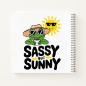 Sassy maar Sunny Frog Design - Grappige zomer Notitieboek (Achterkant)