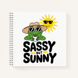 Sassy maar Sunny Frog Design - Grappige zomer Notitieboek