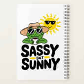 Sassy maar Sunny Frog Design - Grappige zomer Notitieboek (Achterkant)