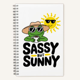 Sassy maar Sunny Frog Design - Grappige zomer Notitieboek