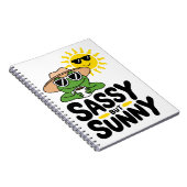 Sassy maar Sunny Frog Design - Grappige zomer Notitieboek (Rechterzijde)