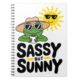 Sassy maar Sunny Frog Design - Grappige zomer Notitieboek