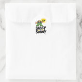 Sassy maar Sunny Frog Design - Grappige zomer Ronde Sticker (Tas)