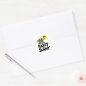 Sassy maar Sunny Frog Design - Grappige zomer Ronde Sticker (Envelop)