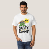 Sassy maar Sunny Frog Design – Grappige Zomerkoffi T-shirt (Voorkant volledig)