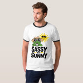Sassy maar Sunny Frog Design – Grappige Zomerkoffi T-shirt (Voorkant volledig)