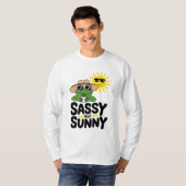 Sassy maar Sunny Frog Design – Grappige Zomerkoffi T-shirt (Voorkant volledig)