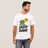 Sassy maar Sunny Frog Design – Grappige Zomerkoffi T-shirt (Voorkant volledig)