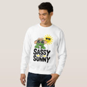 Sassy maar Sunny Frog Design – Grappige Zomerkoffi Trui (Voorkant volledig)