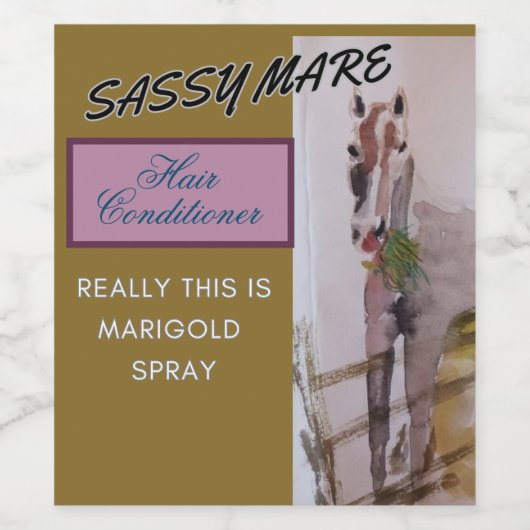 sassy mare wijn etiket (Enkel label)