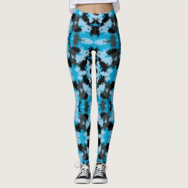 Sassy Meisje Blauw Leopard Print Patroon Leggings