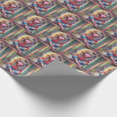 Sassy Meisje Blowing Bubblegum Bubble Cadeaupapier (Hoek)