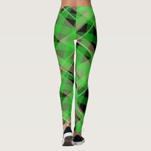 Sassy Meisje Schattige Iers St. Patrick's Day Plai Leggings (Achterkant)
