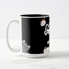 Sassy Meow Mug – Purrfect for Cat Moms Tweekleurige Koffiemok