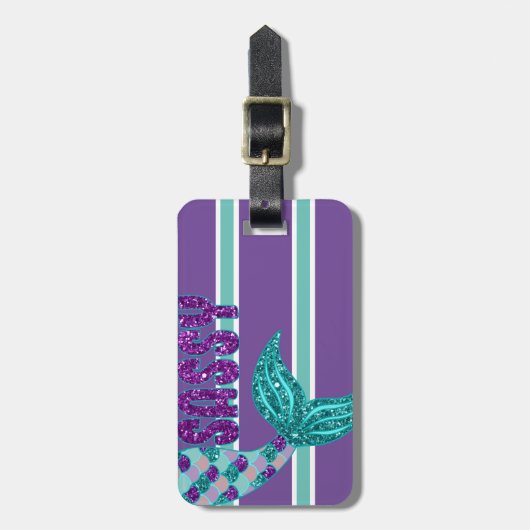 Sassy Mermaid Bagagelabel (Voorkant verticaal)