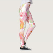 Sassy Modern Pink Floral Leggings (Rechts)